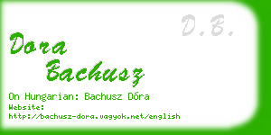 dora bachusz business card